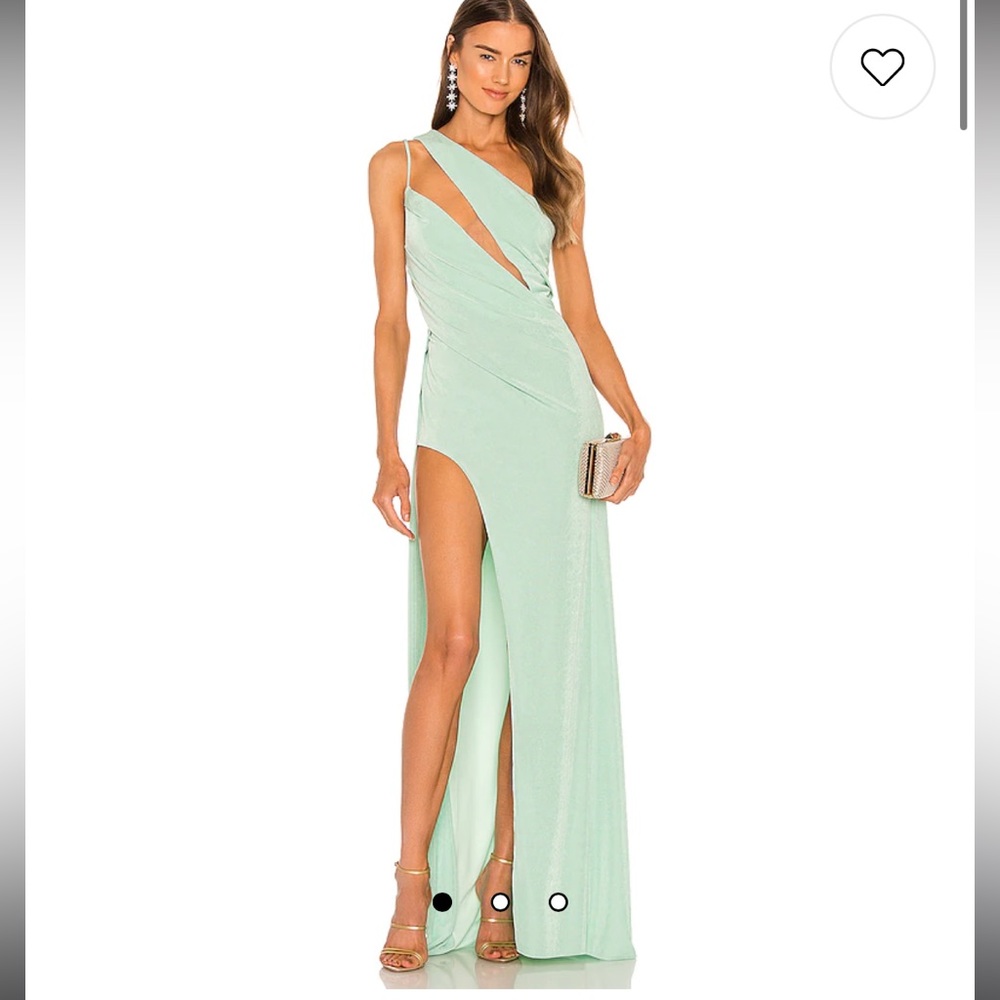 Katie May Mint Green One-Shoulder Maxi Dress